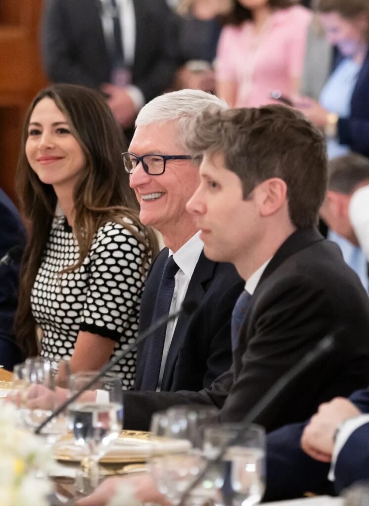 Photo credit: White House Media Library — Sam Altman pictured at a Trump-hosted dinner with leading tech executives